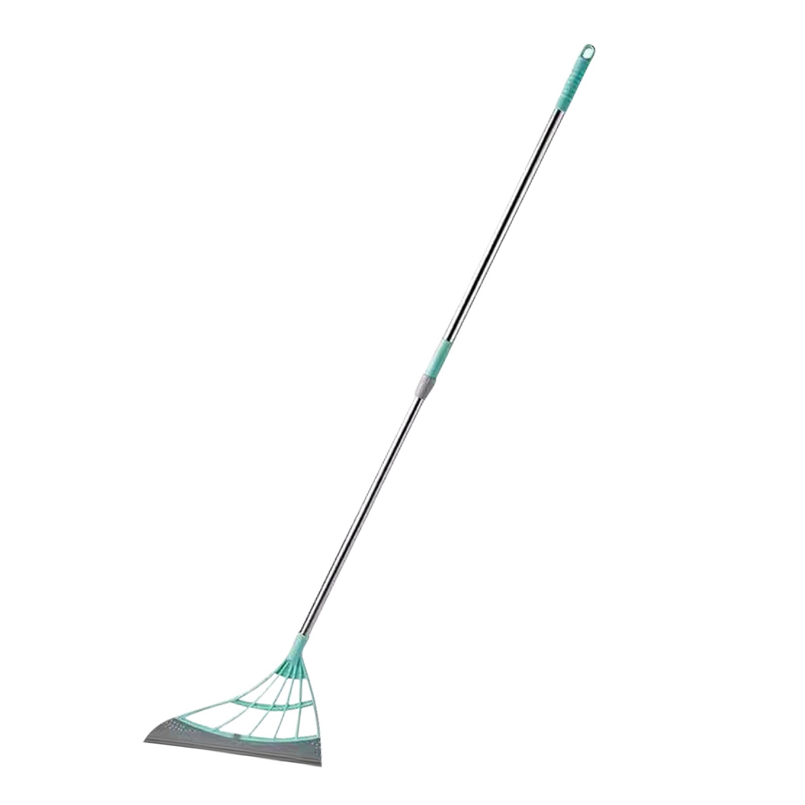 Multifunctional Window Broom Floor Squeegee Long Handle Home Pet Hair Water Cleaning Tool Dust Wiper Sweeper Hand Push: Green  Flexible