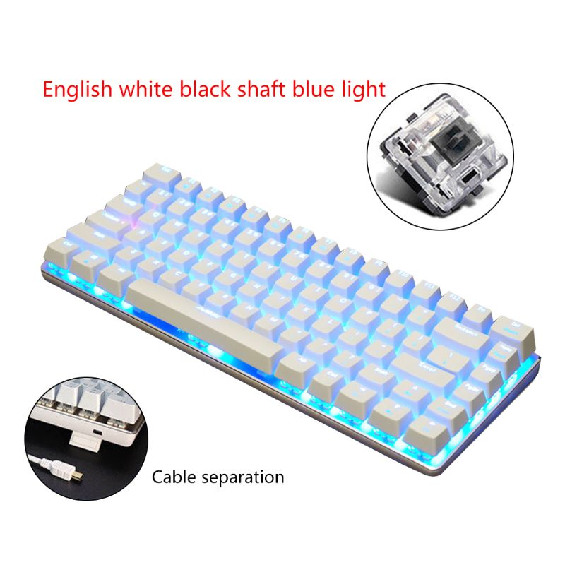 1 Pc Ajazz AK33 82 Toetsen Mechanische Toetsenbord Russisch/Engels Layout Gaming Toetsenbord Rgb Backlight Schakelaar Bedraad Toetsenbord