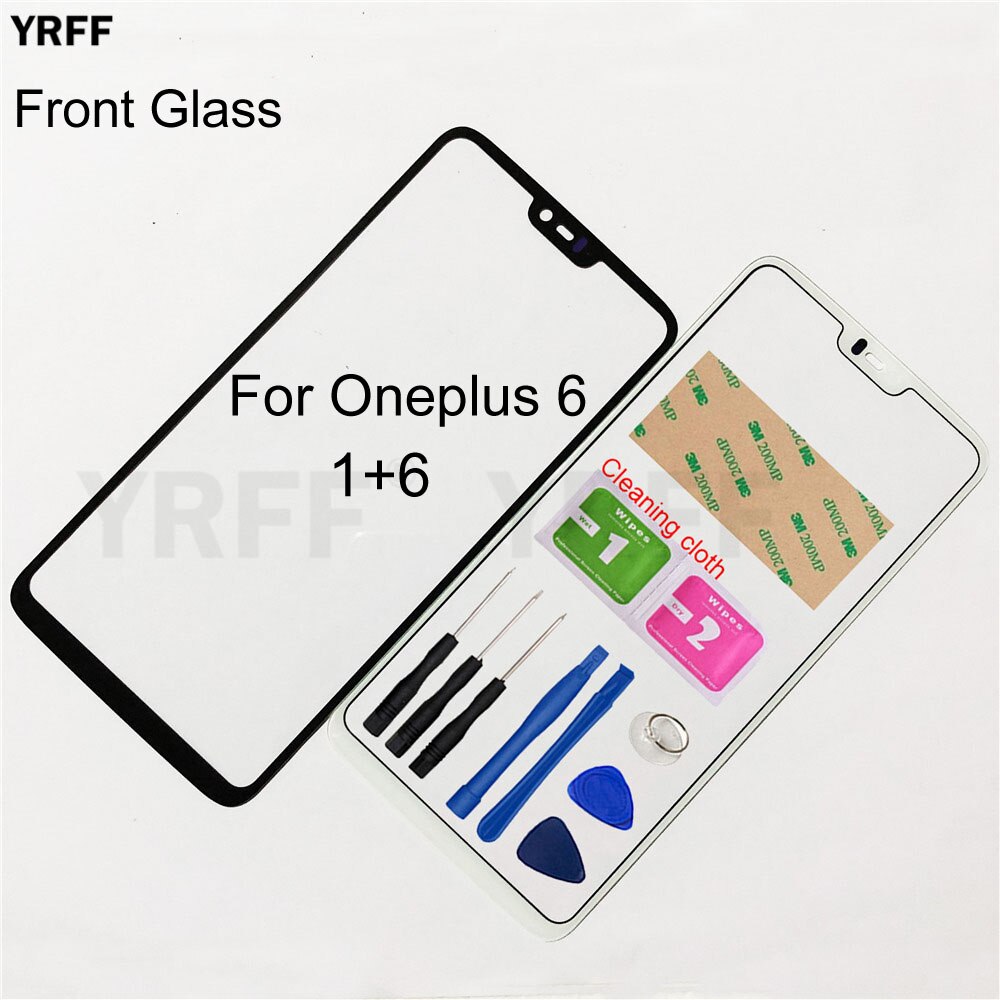 Mobile Front Panel Glass For Oneplus 7 6T 6 Front Glass Outer Glass Cover Panel Replacement