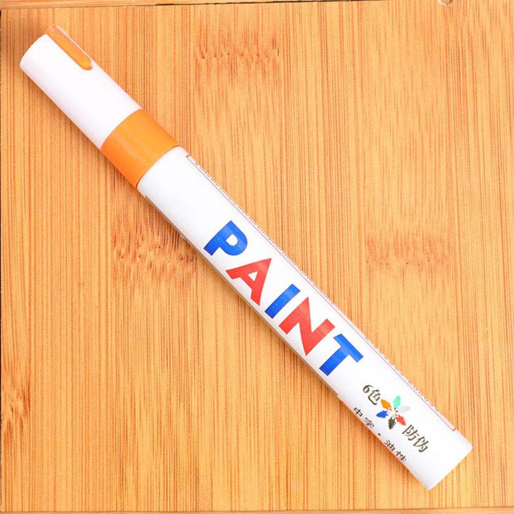colorful Universal Waterproof Tyres Cars pen Doodle Pen Permanent Paint markers Graffiti Oily Marker Pen: Orange