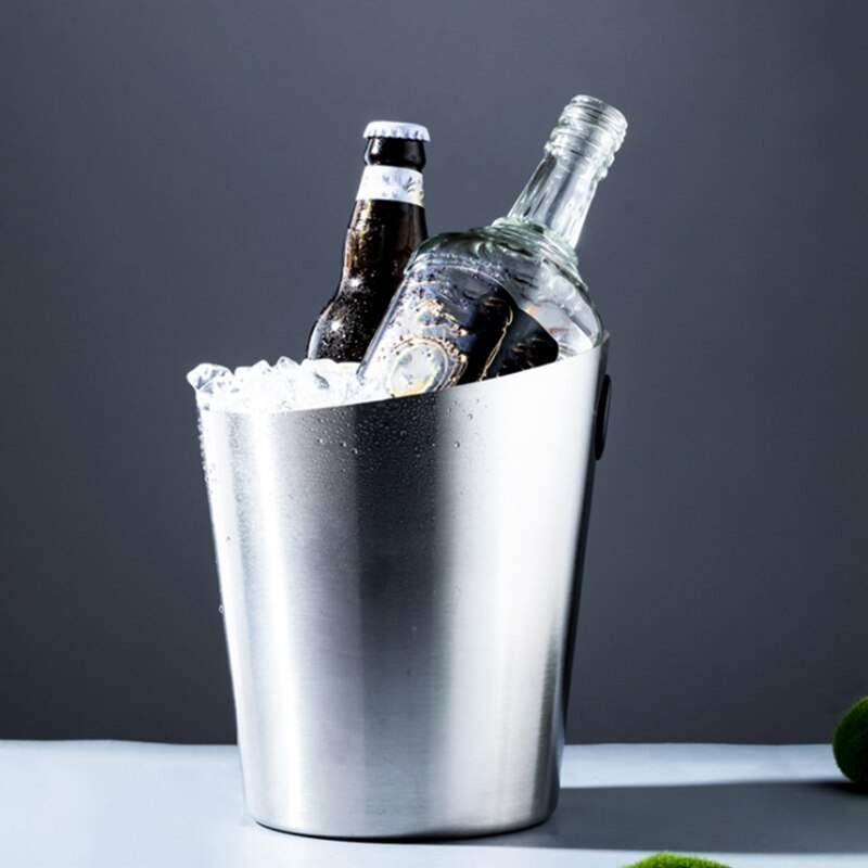Rustfrit stål champagne spand husholdnings øl spand bar ktv kommerciel is spand vin og vin spand