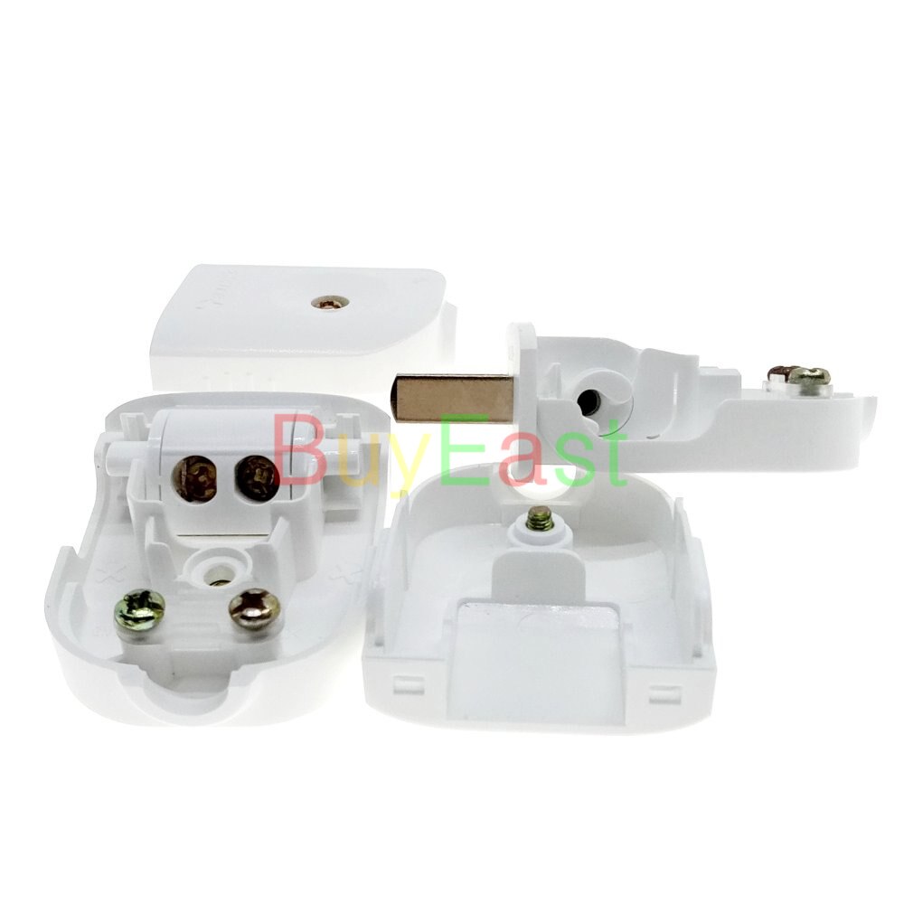 (Pack 3) US, Canada 2-Flat Pin Bendable DIY Power Plug AC100~250V 10A Max