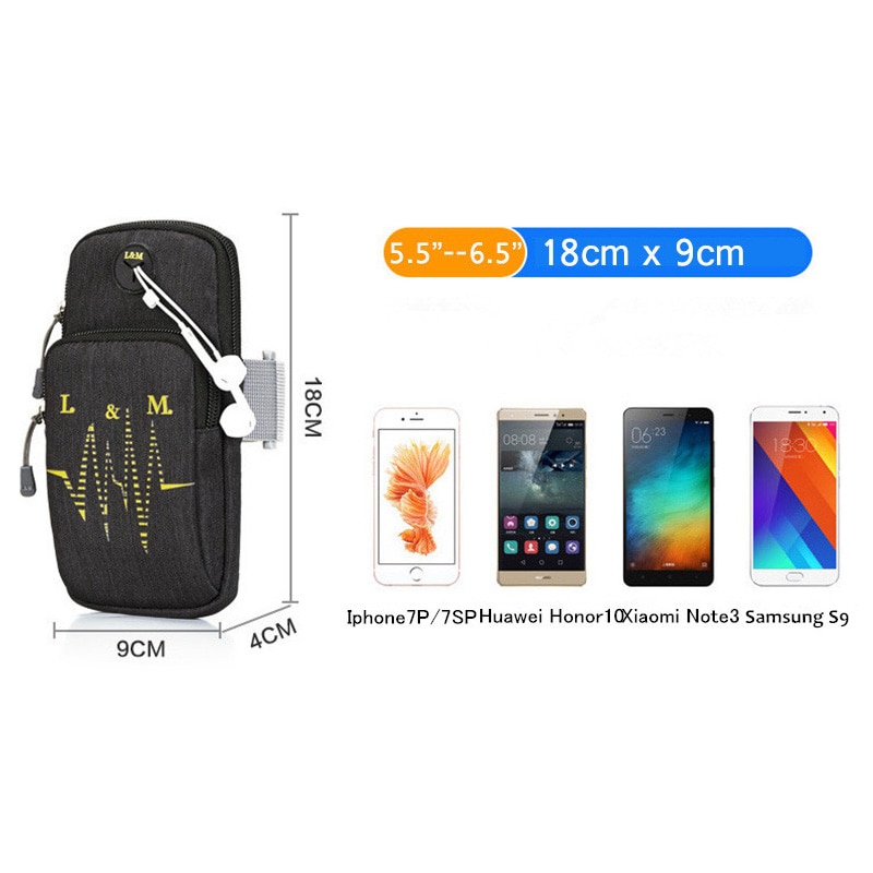 Braçadeira Para Sony Xperia XA/XA1/X/XP Universal Telefone Celular Bolsa de Transporte Esportes Execução Pacote Zip ao ar livre Mão Bolso Caso Faixa de Braço