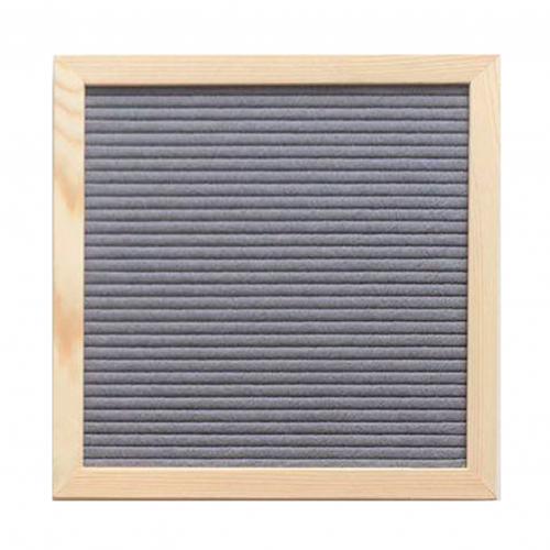 Handmade Square Frame Felt 460 Letter Set Message Board with Bracket Home Decor: Middle Grey