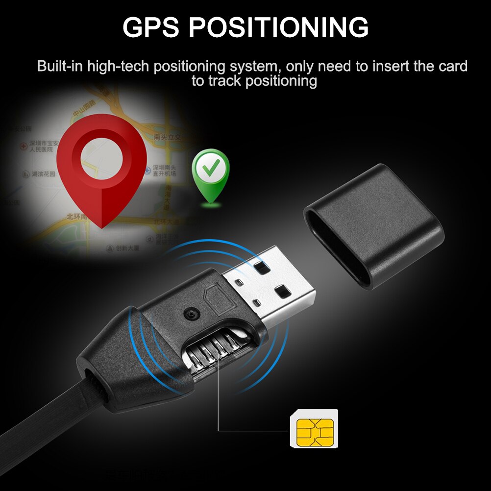 Car GPRS Tracker Vehicle Car Tracking Device Micro USB Cable Real Time GSM