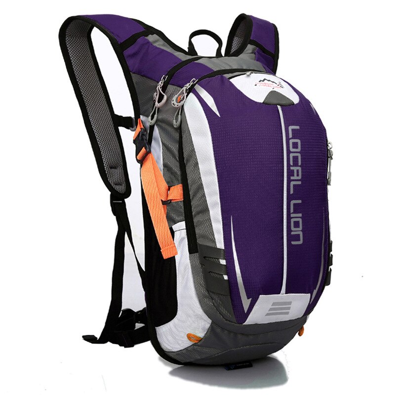 Locallion 18L Mountainbike Rugzak Mannelijke Zwart Wit Patchwork Reflecterende Fietsen Rugzakken Voor Tienermeisjes Rugzak XA27WD: purple