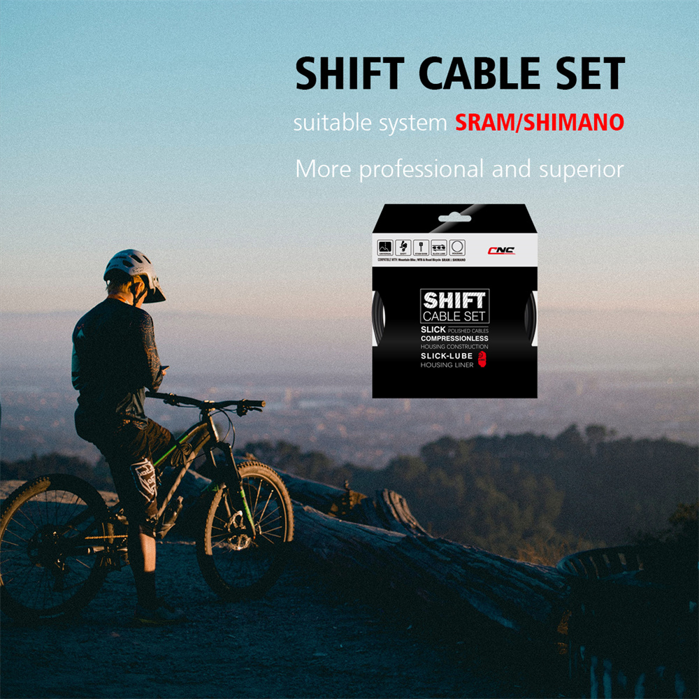Câble de levier de vitesse CNC pour vélo de route et vtt, câble de changement de vitesse universel, ensemble de boîtiers de fil intérieur pour accessoires de vélo Shimano SRAM