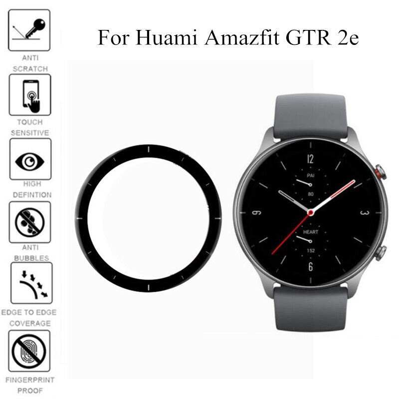 3D Gebogen Rand Zachte Fibre Glas Voor Huami Amazfit Gtr 2 2e Cover Screen Protector Film Voor Amazfit Gtr 2e horloge Beschermhoes: Amazfit GTR 2e / 1PCS