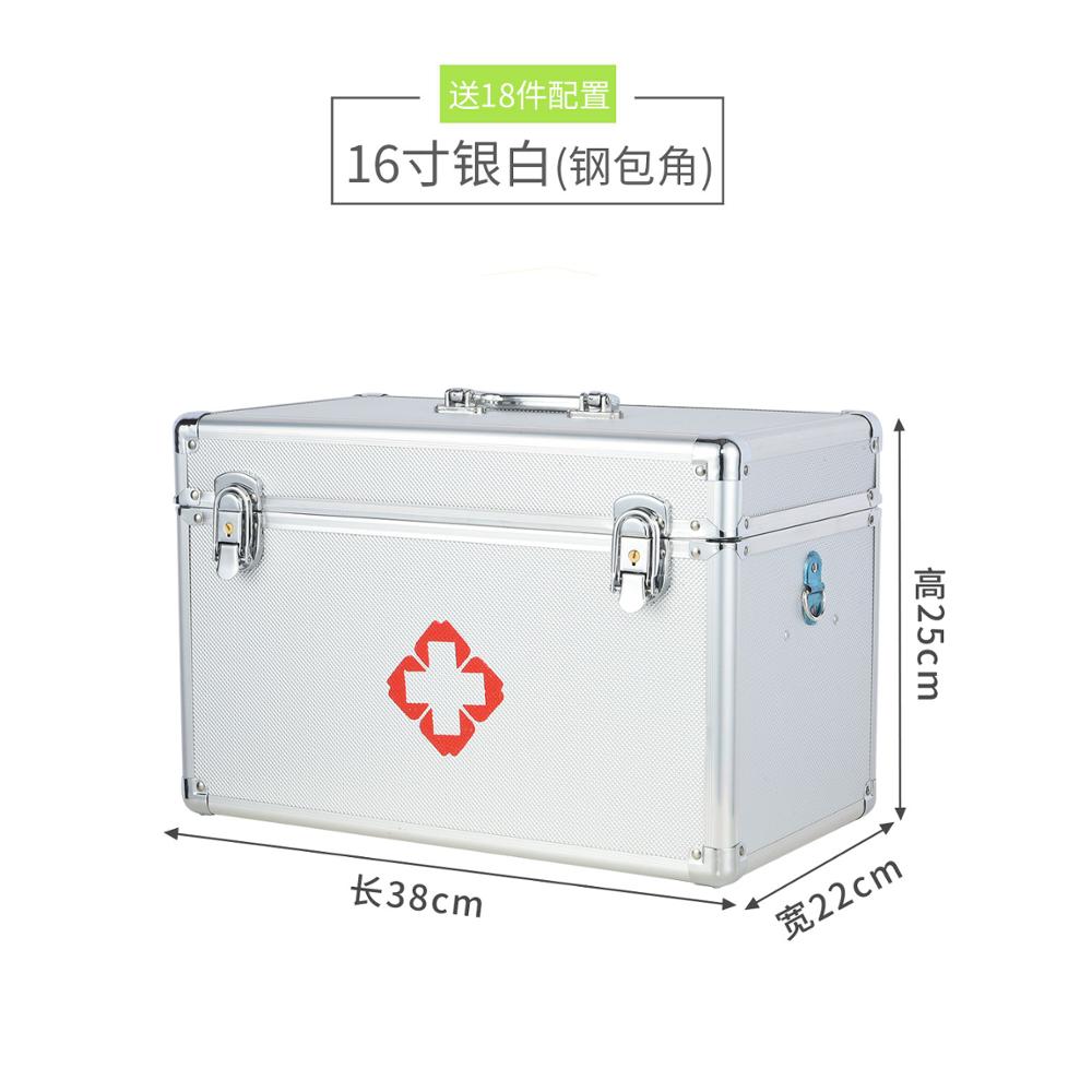 First Aid Box, Doctor Medicine Multi-Layer Family Medicine Home Health Box with Lock, Corner Bracket