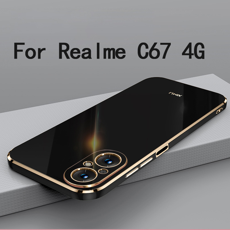 Etui na realme  c67 4g miękkiego tpu 4g ochroną aparatu przed  c67 palców