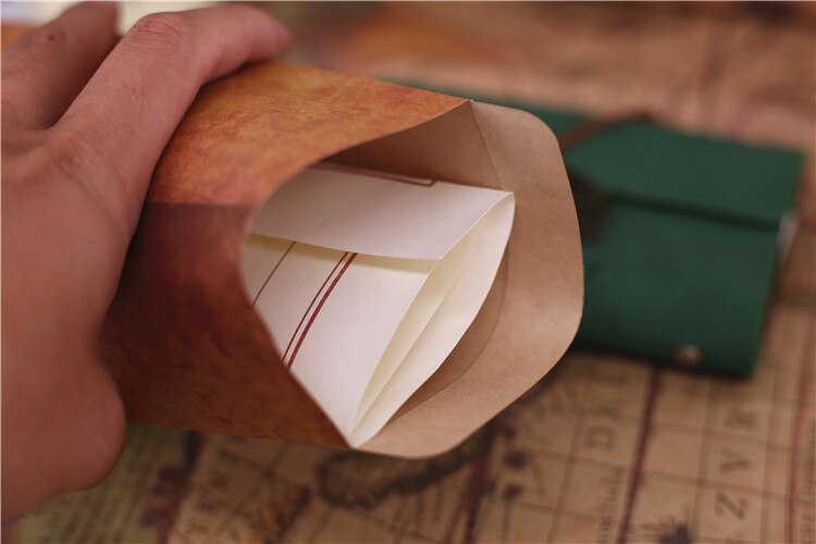 10pcs/lot Thickened retro printed kraft envelope packaging bag No. 5 envelope of business envelope Envelope