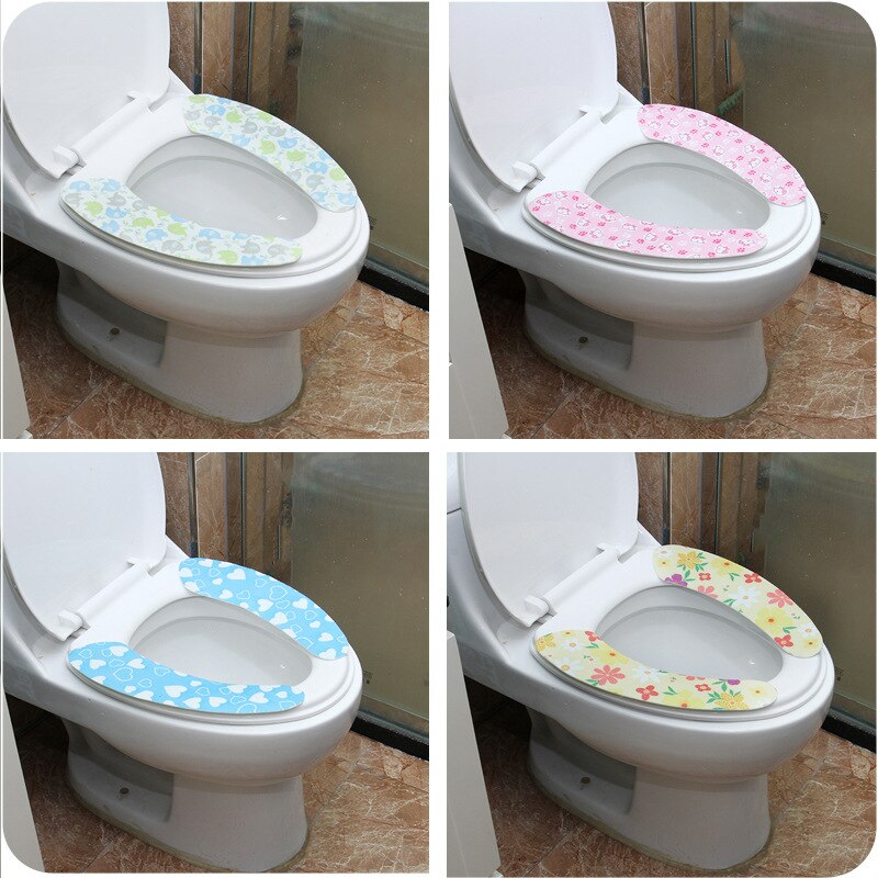 Autumn and winter models pasted toilet mat cartoon electrostatic toilet stickers