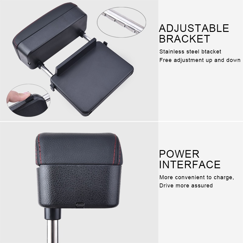 Universal Car Armrest Box Adjustable Elbow Support Auto Center Console Auto Seat Gap Organizer