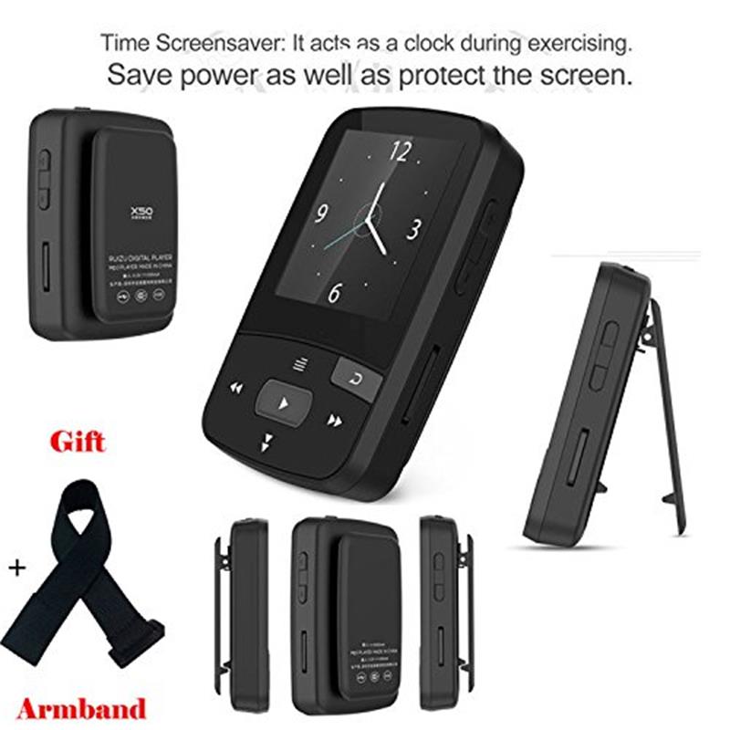 16 Gb Bluetooth MP4 Muziek Speler Met Clip Voor Sport Originele Chenfec C50 Draagbare Fm Radio Stappenteller + Gratis Sport armband