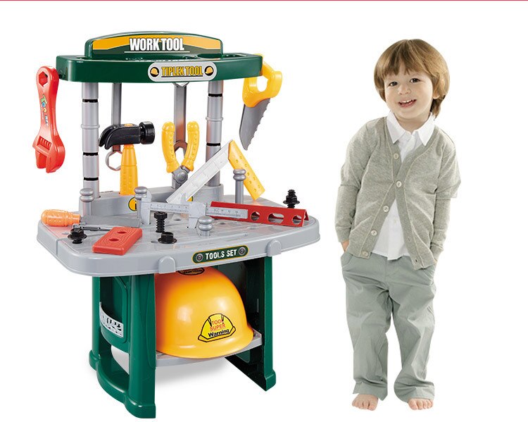 Electric Maintenance Tools Repair Kit Portable Toolbox Educational Intelligence Toy Simulation DIY Tool Stand/Table/ for boy