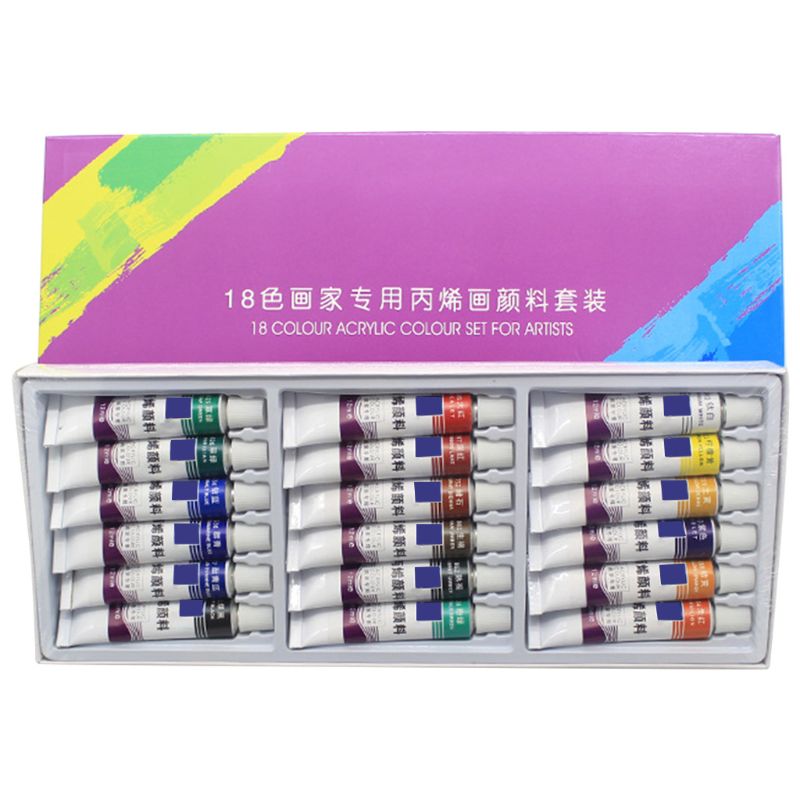12/18/24 Colors 12ML Tube Acrylic Paint set Art Painting Drawing Tools For Kids G8TA