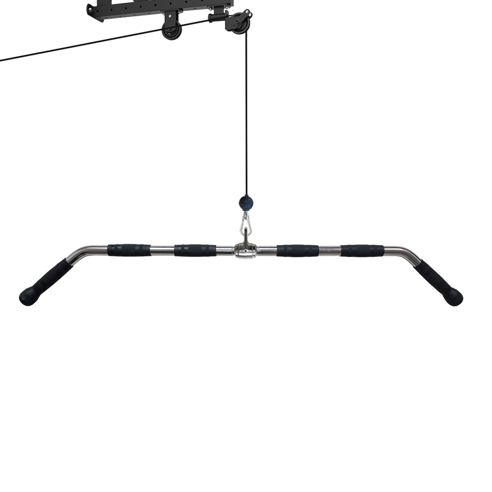 Home Lat Pull Down Bar Pulley Cable Machine Attachments For Gym Muscle Strength Workout Bodybuilding Exercise T Bar Handle Solid