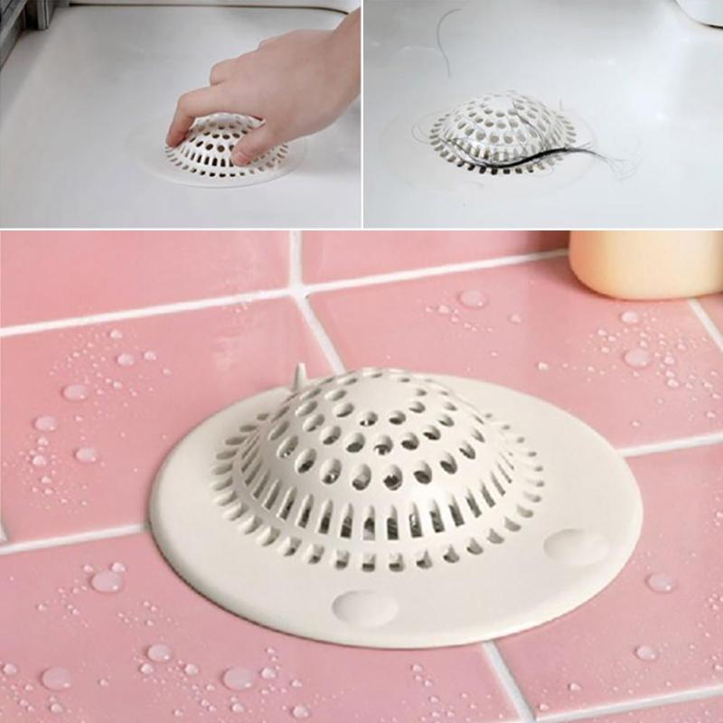 Silikone hårfanger badeprop si filter brusebad køkken badeværelse håndvask vask drænfanger netto hårfilter værktøj