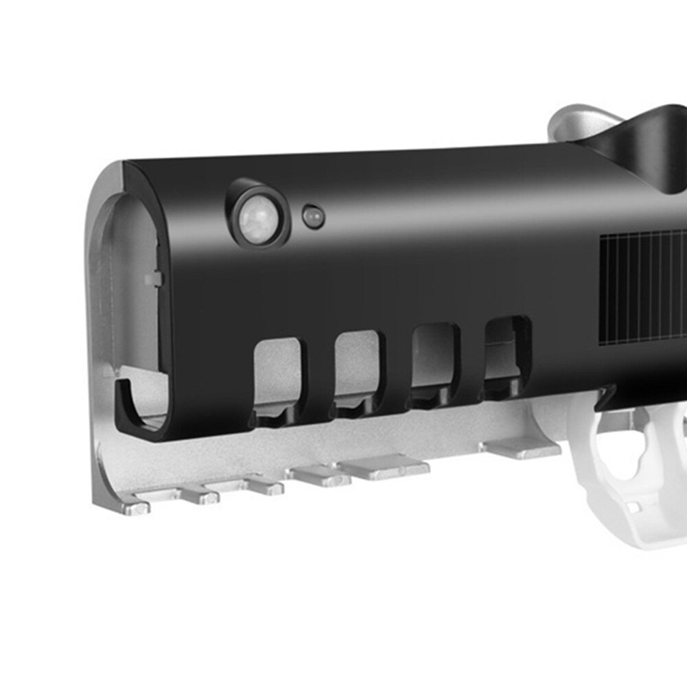 Solar UV Toothbrush Holder Wall Mount Toothpaste Dispenser Toothpaste Dispenser Wall Mounted Storage Shelf