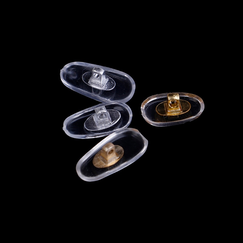 5 paar siliconen neuspads met schroefbevestiging in maat s/l voor brillen, zonnebrillen en accessoires voor neuspads.