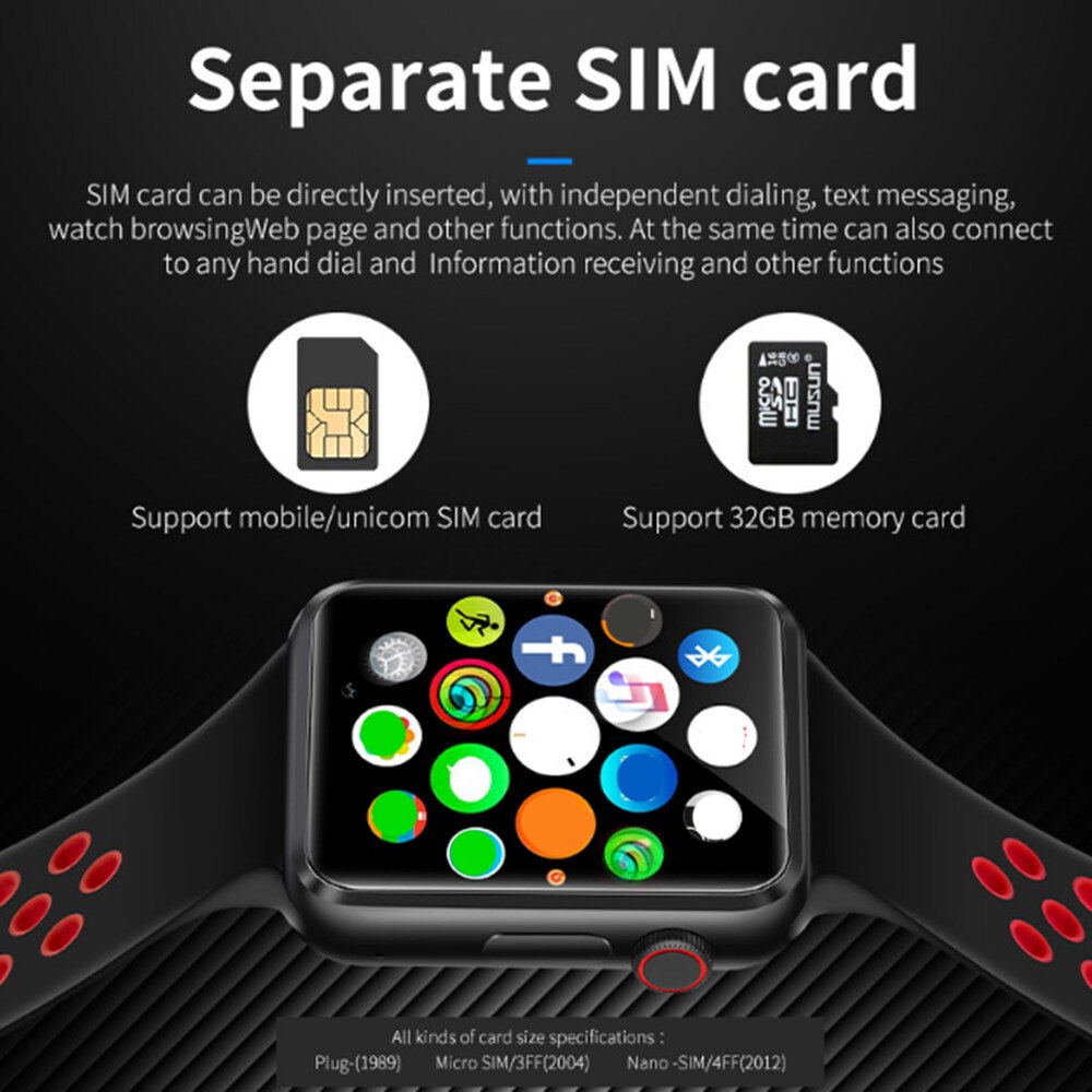 Smart Horloge C5 Touch Screen Mannen Vrouwen Smartwatch Ondersteuning Bluetooth Sim Call Tf Card Muziek Camera Voor Apple Ios Android telefoon