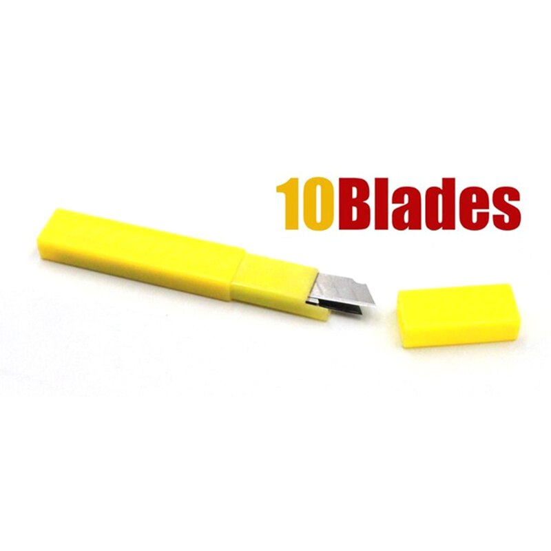 Cuchilla para cortar cuero, duradera, 1 Uds., DIY, herramientas de corte de cuero, cuchilla para manualidades, Cuchilla de recorte de cobre con hoja de cuero: 10pcs Blades