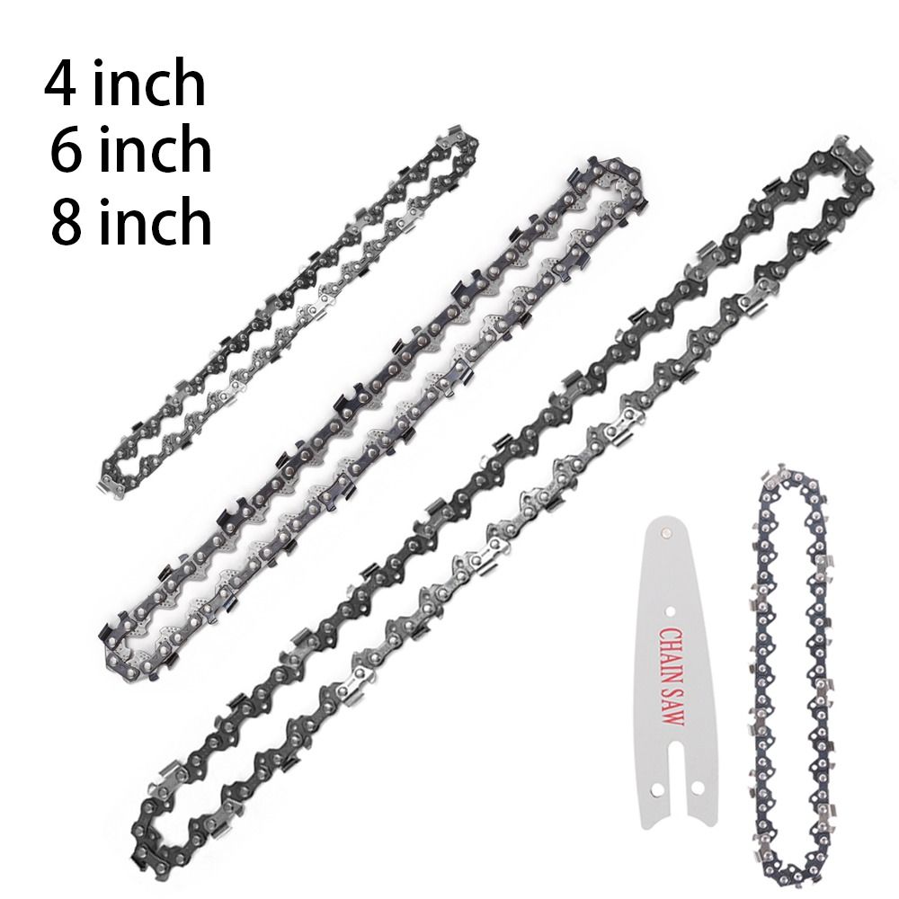 4/6/8 Inch Stalen Kettingzaagkettingen Vervangen Elektrische Kettingzaag Accessoires Elektrische Zaagblad Houtzagen Mini Elektrisch Gereedschap