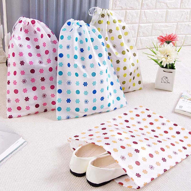 Non-Woven Fabric Drawstring Bags Traveling Portable Shoes/Underwear/Sock/Cosmetic Storage Bags 27.5*29cm 6A1382