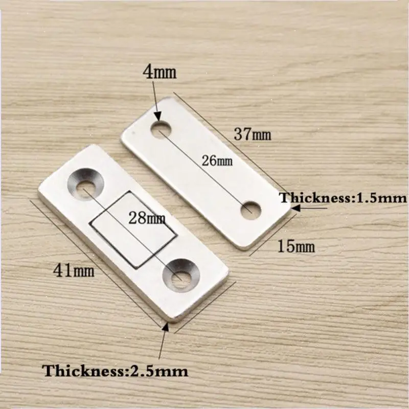 stärker, ultradünner, magnetischer Türschnäpper, Türschließer, Türriegel, Türmagnet für Möbel, Schrank, Schrank mit Schrauben