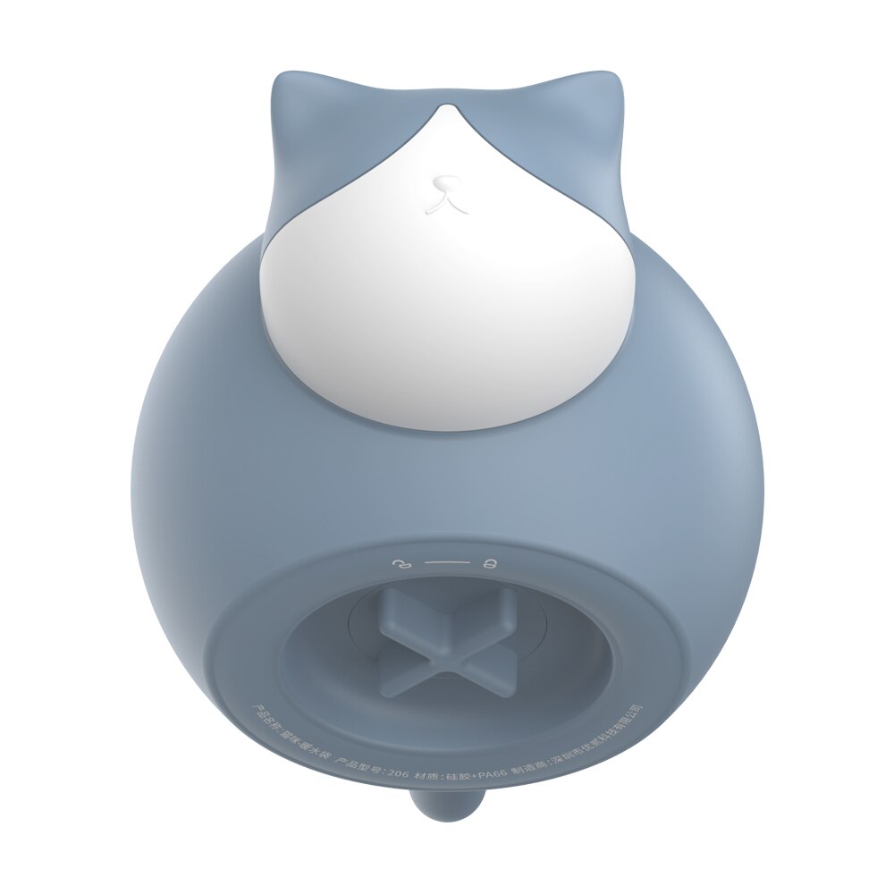 Bouteille d'eau chaude en Silicone dessin animé mignon chat refroidisseur réutilisable chauffage glace refroidissement Muscle blessure Portable chauffe-mains: blue