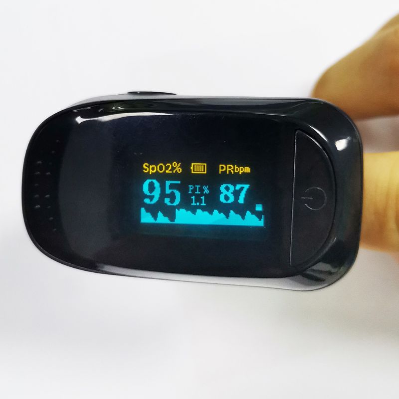 Protable Finger Clip Pulse Oximeter Fingertip Heart Rate Monitor Oxymeter Applicable for Adult Home Health Test Use