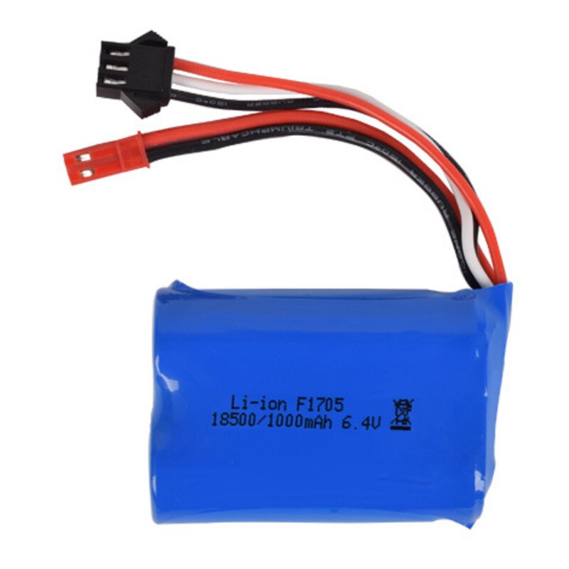 6.4v 1000mah 15C 18500 Li-ion Battery For wltoys A303 A313 A323 A333 1/12 high speed RC truck Car parts