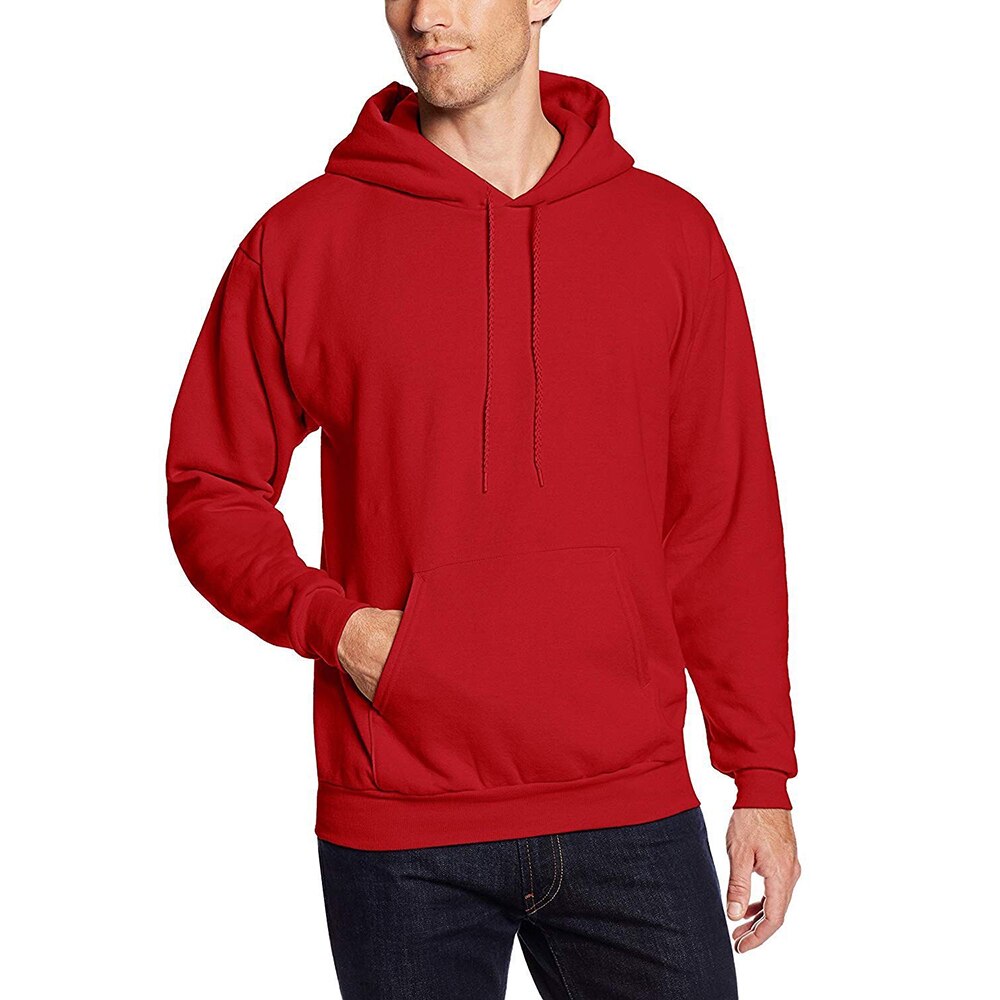 Mannen Katoen Mode Hoodie Sport Training Hoodie Trui: Red
