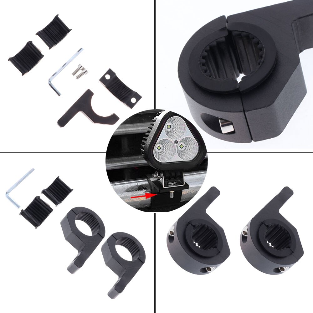 1 Pair Aluminum Motorcycle 33mm Turn Signal Light Handlebar Mount Bracket Clamp-On Rearview Mirror Mounting Adapter