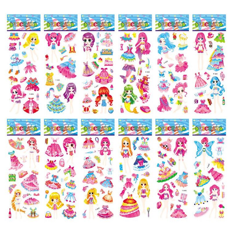12 Sheets/Pack Kids Stickers Toy Cute Seabed Animals Fishes PVC Sticker for DIY Scrapbooking Diary Phone Stickers: 2