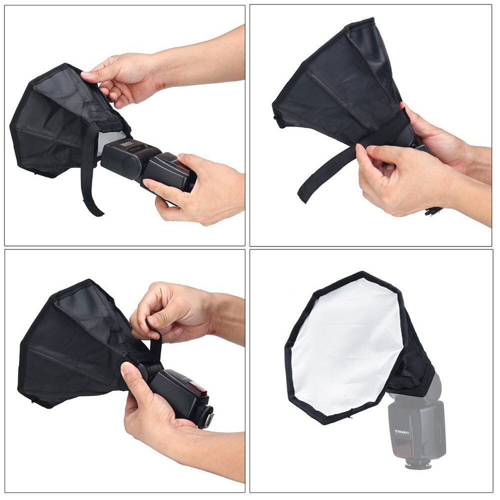 Portable Photography Flash Softbox Diffuser Mini Speedlight Softbox Kit Camera Photo Foldable Soft Box a camera lighting BOX
