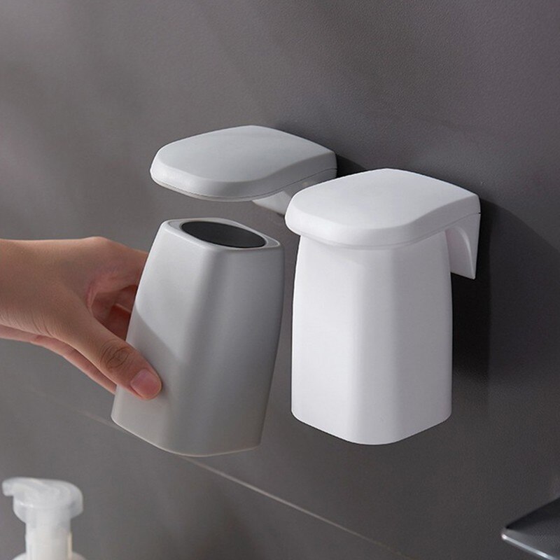 Magnetische badkamer gorgel tandenborstel bekerhouder muurbevestiging anti-stof aftapbeker badkamerbeker huishoudelijke producten