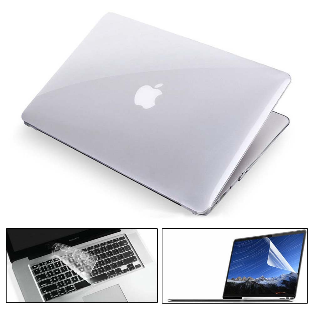 KK & LL Für Apple MacBook Air Pro Retina 11 12 13 15-Kristall Hard Shell Laptop Protector fall + tastatur Abdeckung + Screen Protector: New Air 13 (A1932)