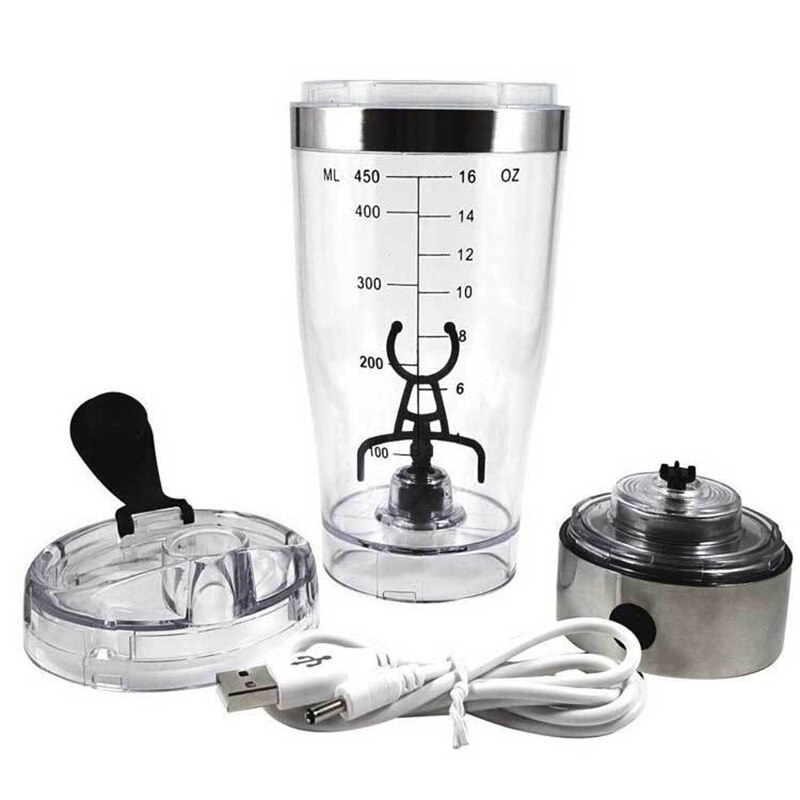 Mini Shaker électrique automatique de protéines, 450ml, mélangeur de mouvement, Vortex tornade, bouteille d'eau sans BPA
