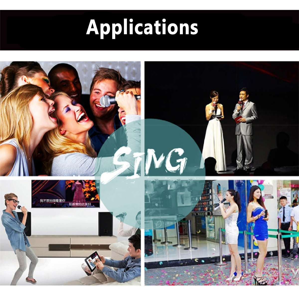 Multifuctional bluetooth UHF Wireless Microphone Single Cordless Handheld Mic Kraoke Speech Party Supplies Cardioid Microphone