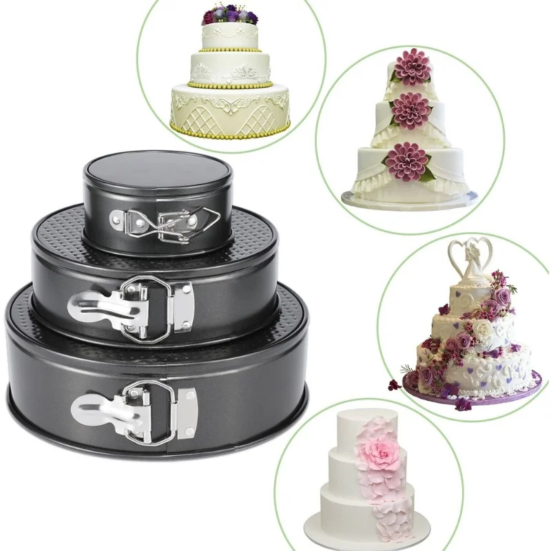 4/7/9 Inch Baking Cake Mold Tin Round Cake Baking Pan Nonstick Leakproof Cheesecake Removable Bottom for Kitchen Cake Tool