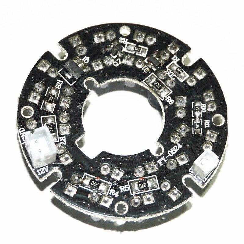JC IR LED Strahler – 8-LED Infrarotlicht, 90° Weitwinkel, IP66, Mit Netzteil, Für Sicherheitskameras (bis 36 M)