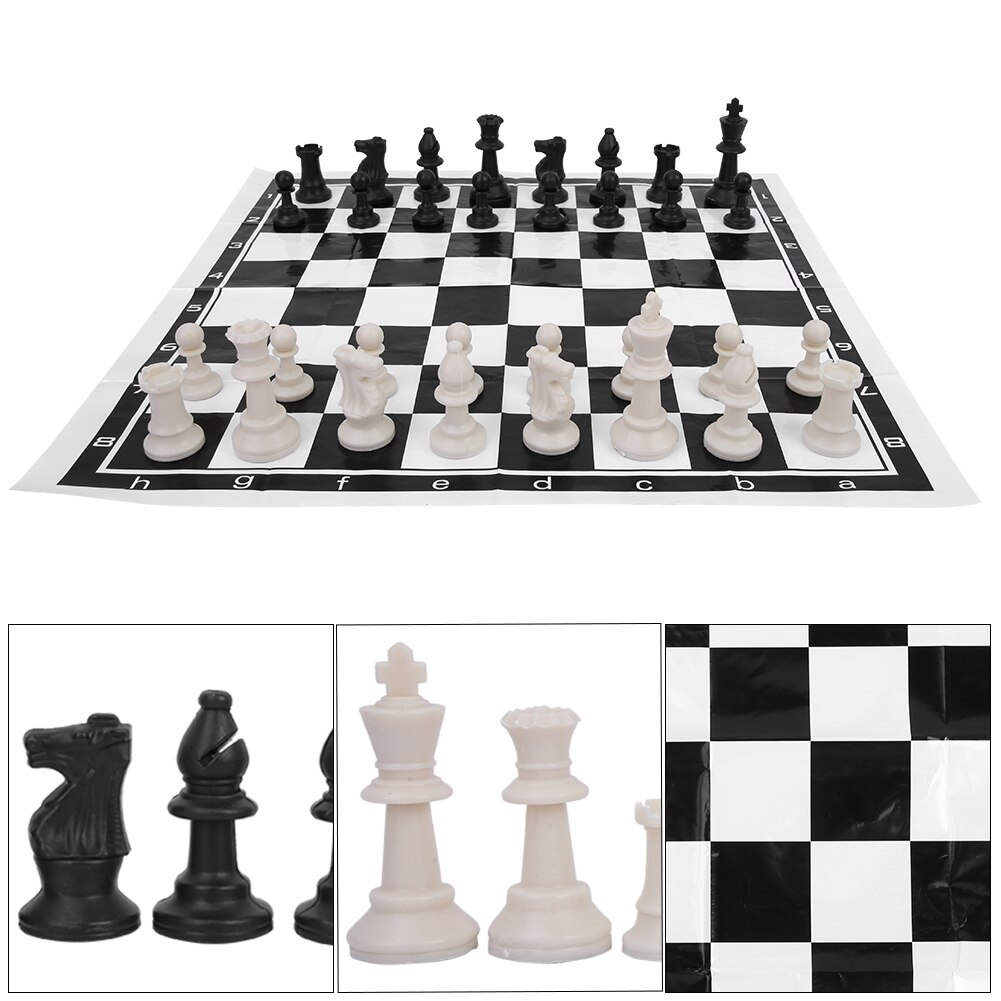 Schaken Checkers Set Opvouwbare Board Game Road Internationale Schaken Vouwen Schaken Draagbare Bordspel 75 Mm
