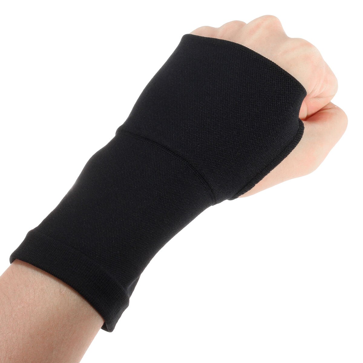 1 par sport til håndflade og håndledsstøtte til håndled håndledsstøtte handske elastisk bøjle ærme sports bandage gym til wrap: Sort l