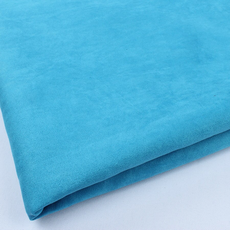 Jednolity kolor Faux zamsz Cienka tkanina satynowa podkładka robić odzieży Odzież Mikro zamsz Materiał Torby Buty sofa Pokrowiec Poduszka: Głęboki niebieski