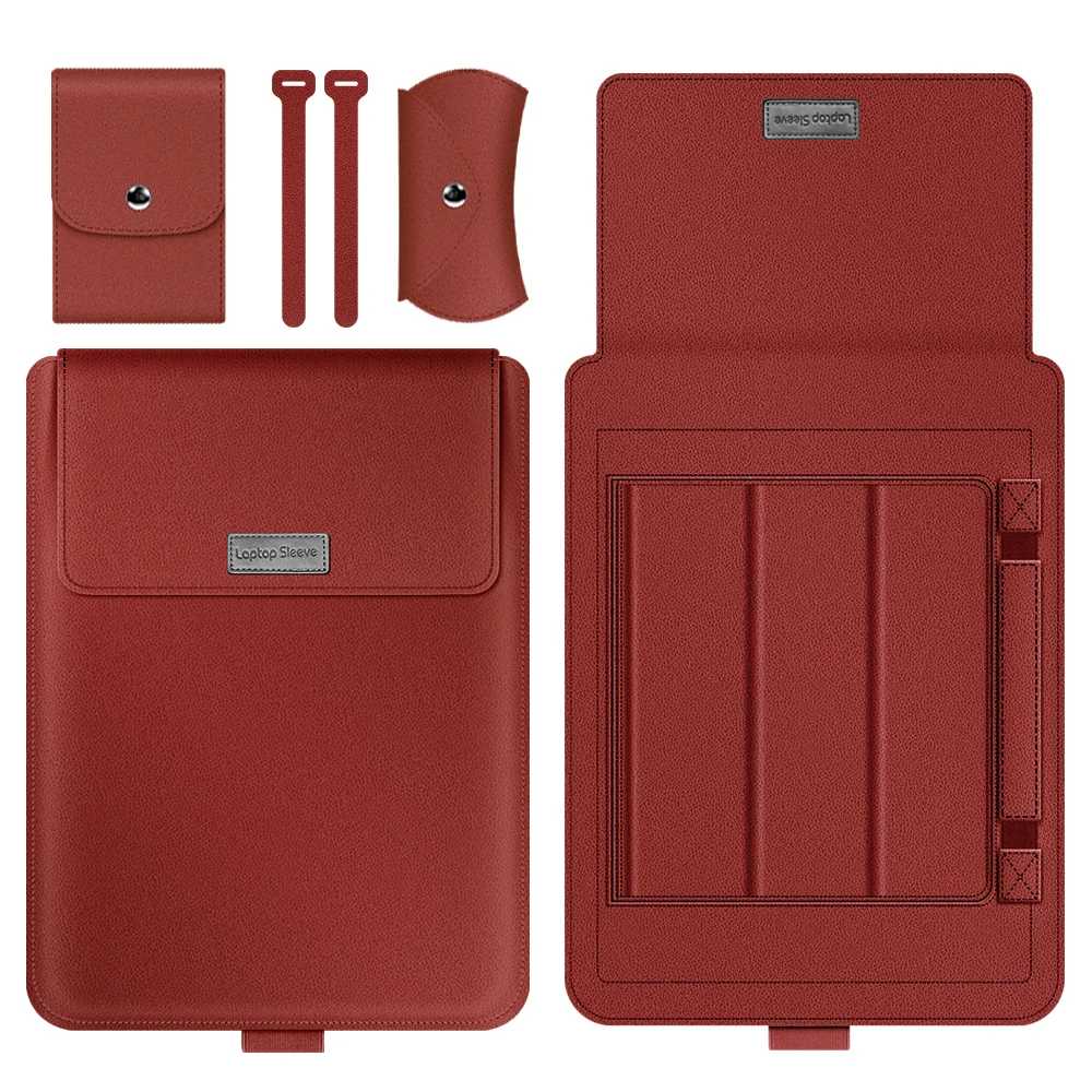 Etui na laptopa ze skóry Pu do macbooka Air Pro 13 14 16 M3 M3 M1 etui na notebooka Huawei Dell HP ASUS Lenovo 15 17 cali: 13" / Ciemnoniebieski
