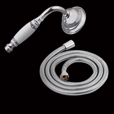 Bronze sort antik guld krom messing telefon stil badeværelse brusehoved vandbesparende håndholdt brusehoved spray & 1.5m slanger: 5