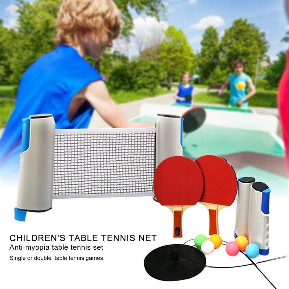 Table Tennis Training Device Children Adult Table Tennis Net Anti-Myopia Table Tennis Set Equipment Body Fitness Strength Tools