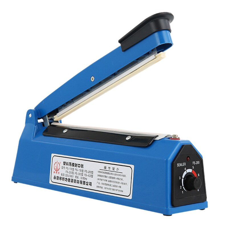 220v 300w 8 inch impulssealer warmtesealer keukenvoedselsealer vacuümzaksealer plastic zak verpakkingsgereedschap us-stekker: Default Title