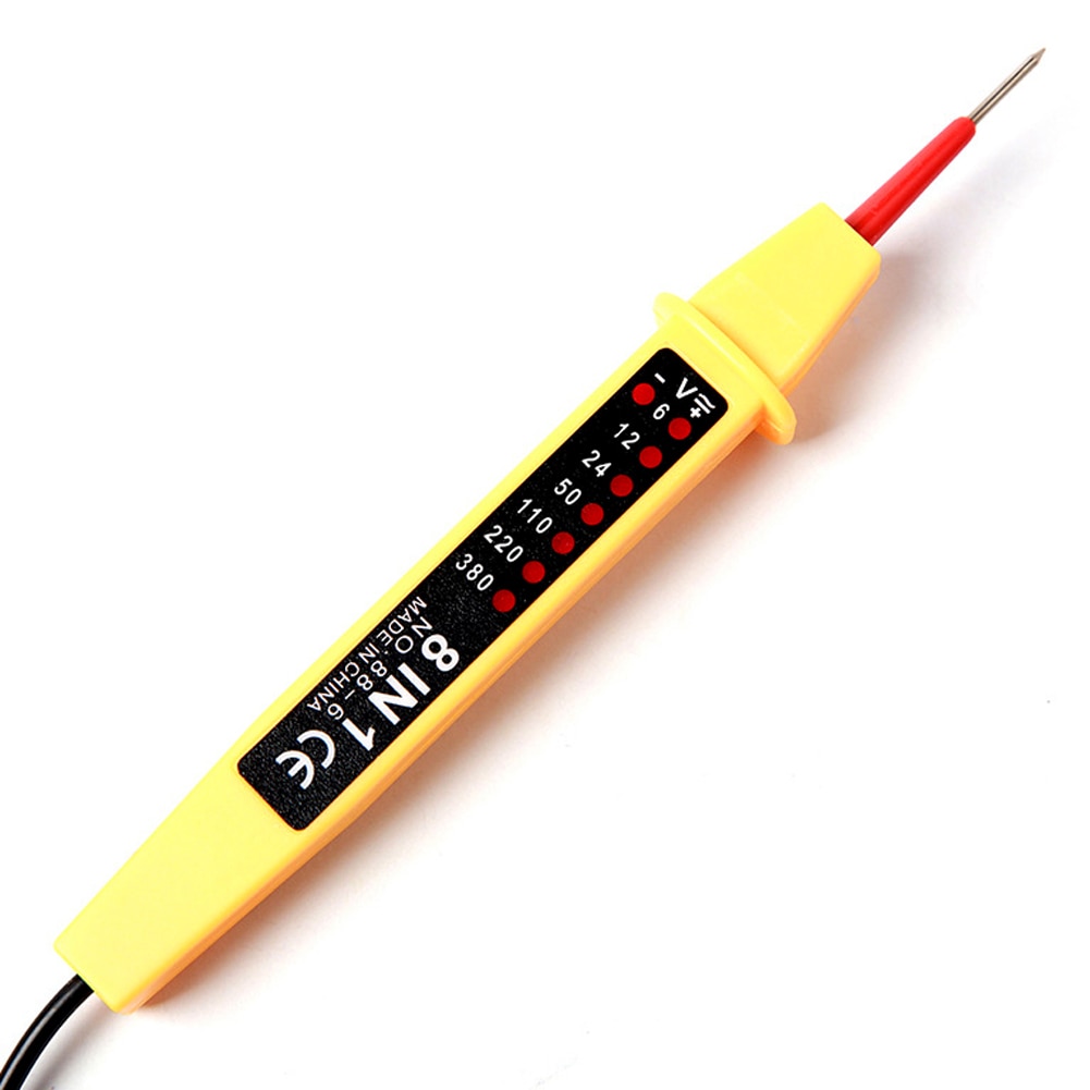 6-380V Voltage Tester 8-In-1 Polarity Current Tester AC Direct Current Voltage Tester 50-500Hz For Direct Current And AC Voltage